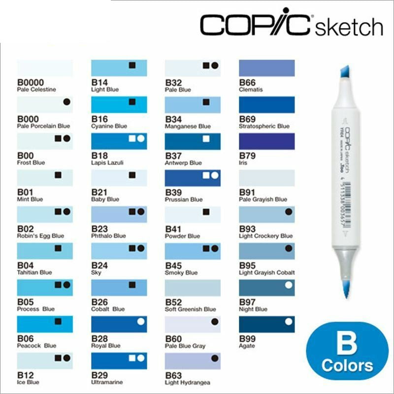 B05 - Copic Sketch Marker Process Blue — Violeta Ink